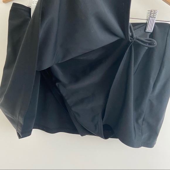 Bikini Tie Wrap Skirt Full Bottoms Black Sz 14 - Picture 4 of 5